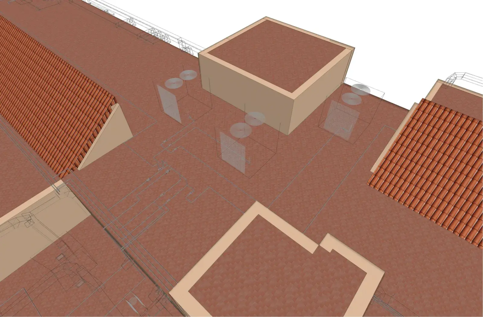 Modelo 3D de la cubierta del edificio Mateu Orfila de la UIB